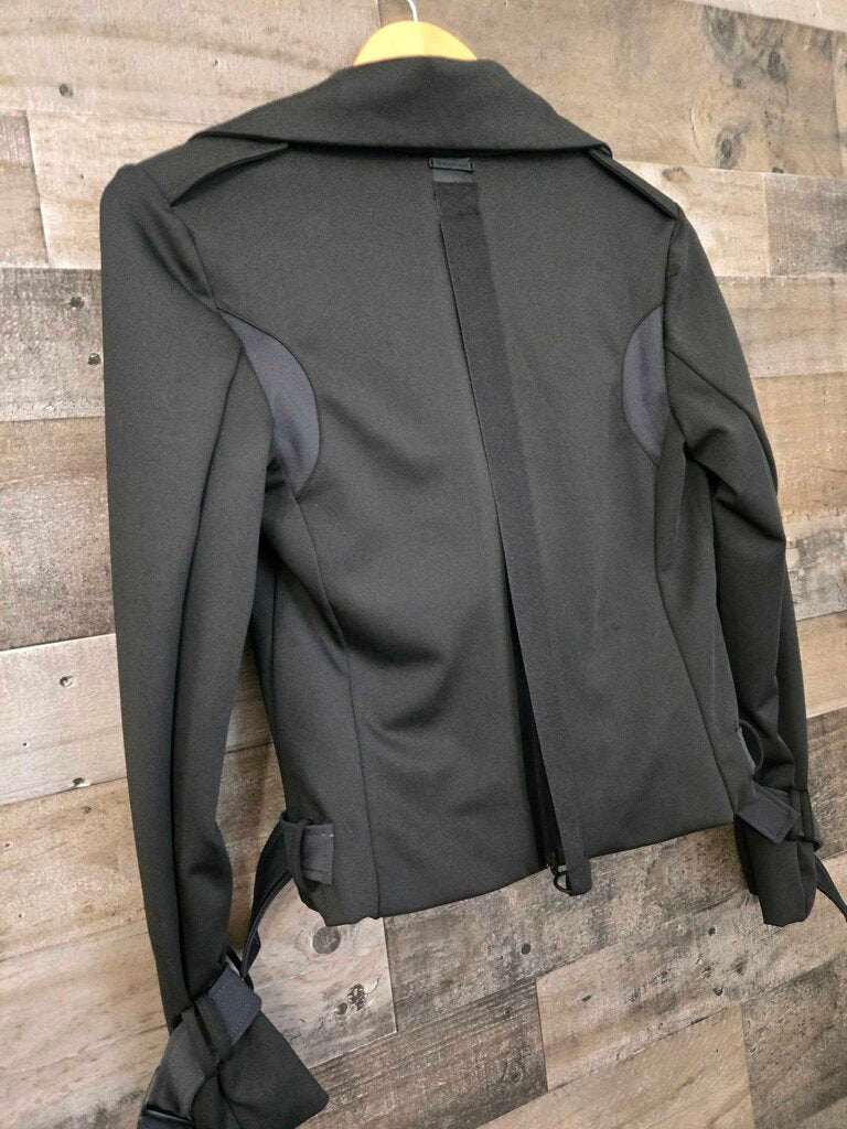 Blanc Noir Bonded Scuba Moto Jacket