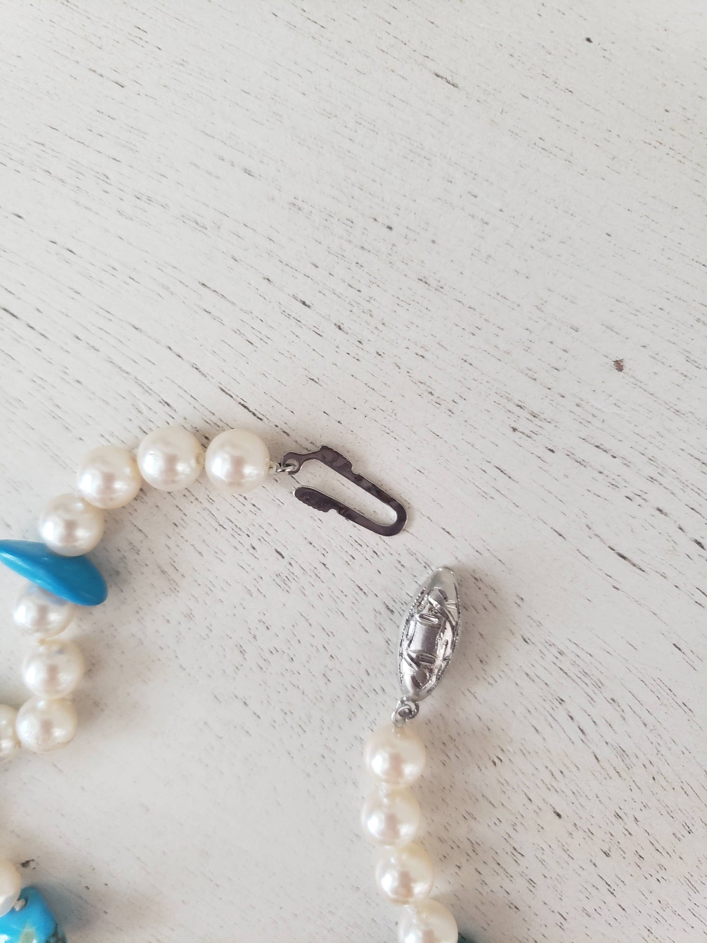 Vintage Turquoise & Pearl Necklace