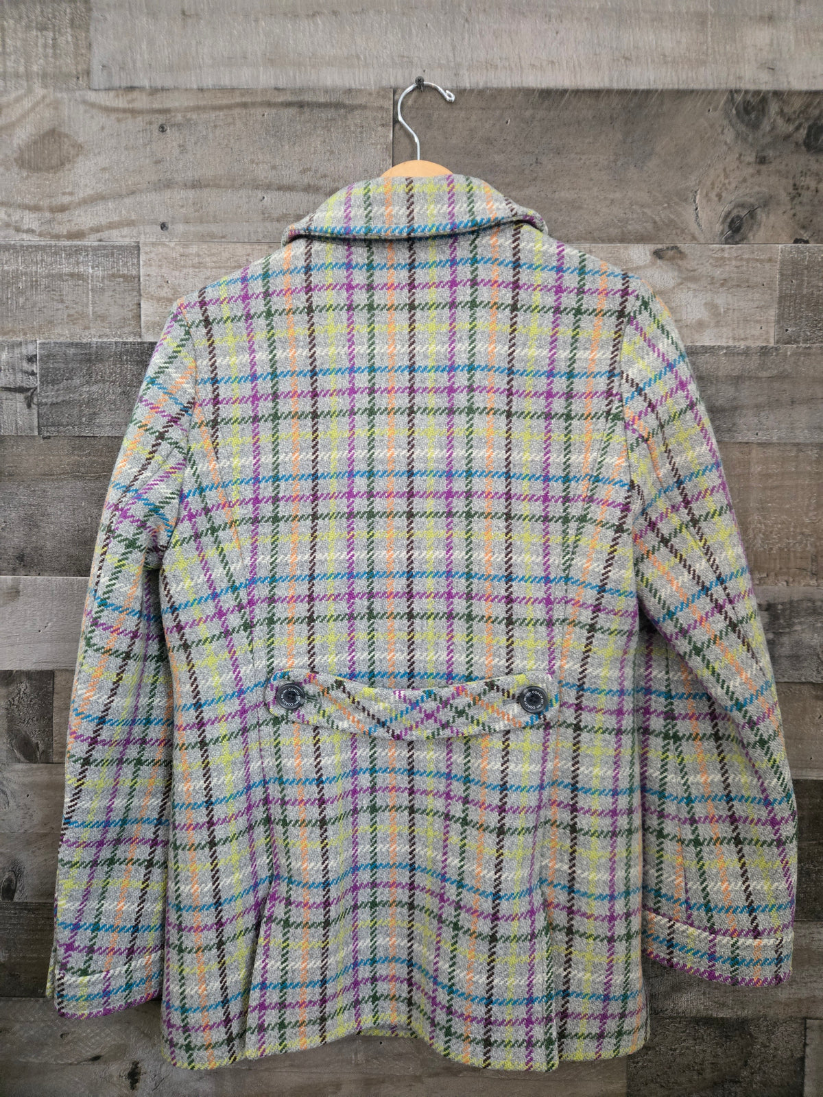 Coach Multicolor Plaid Wool-Blend Coat – Size Small