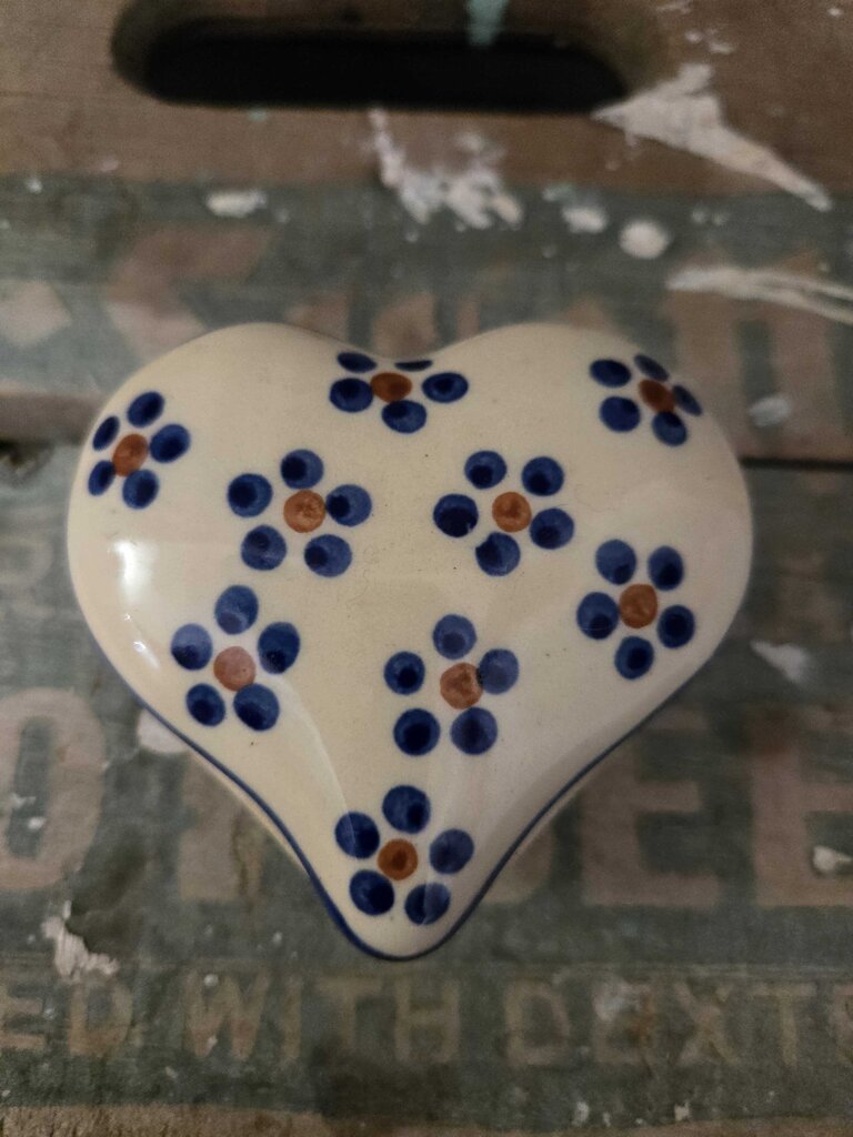 Boleslawiec Polish Pottery Heart Dish