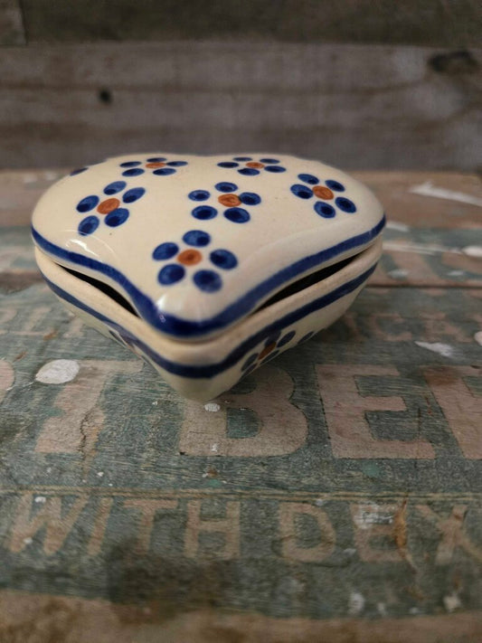 Boleslawiec Polish Pottery Heart Dish