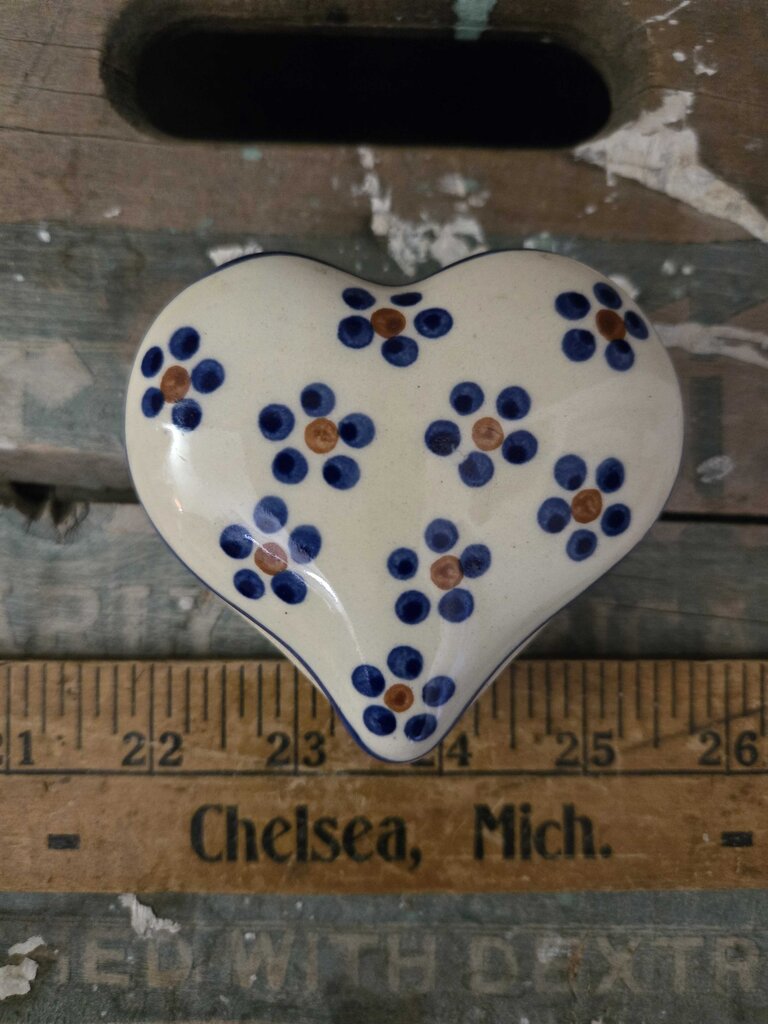 Boleslawiec Polish Pottery Heart Dish