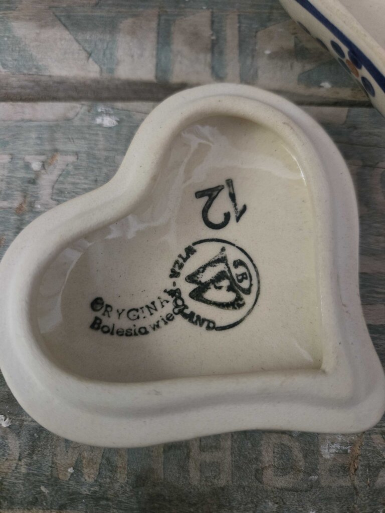 Boleslawiec Polish Pottery Heart Dish