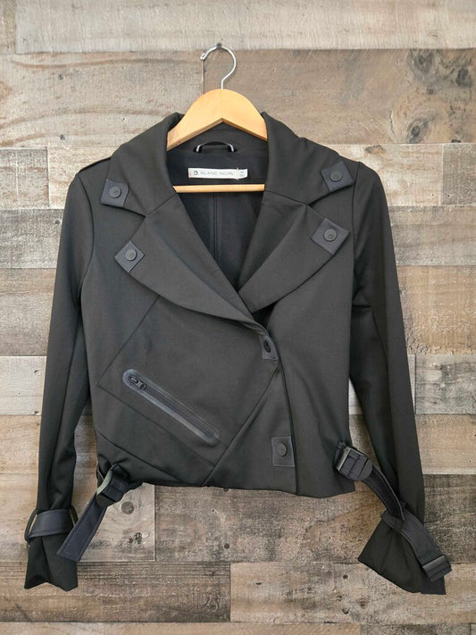 Blanc Noir Bonded Scuba Moto Jacket