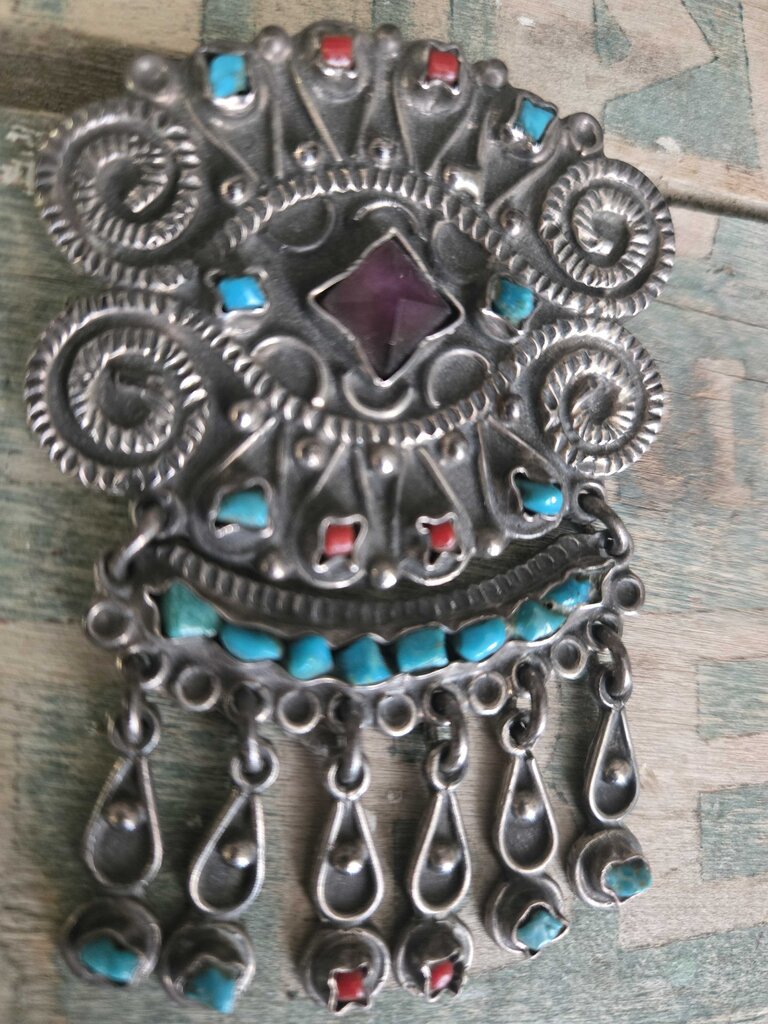 Vintage Sterling Silver Brooch & Pendant