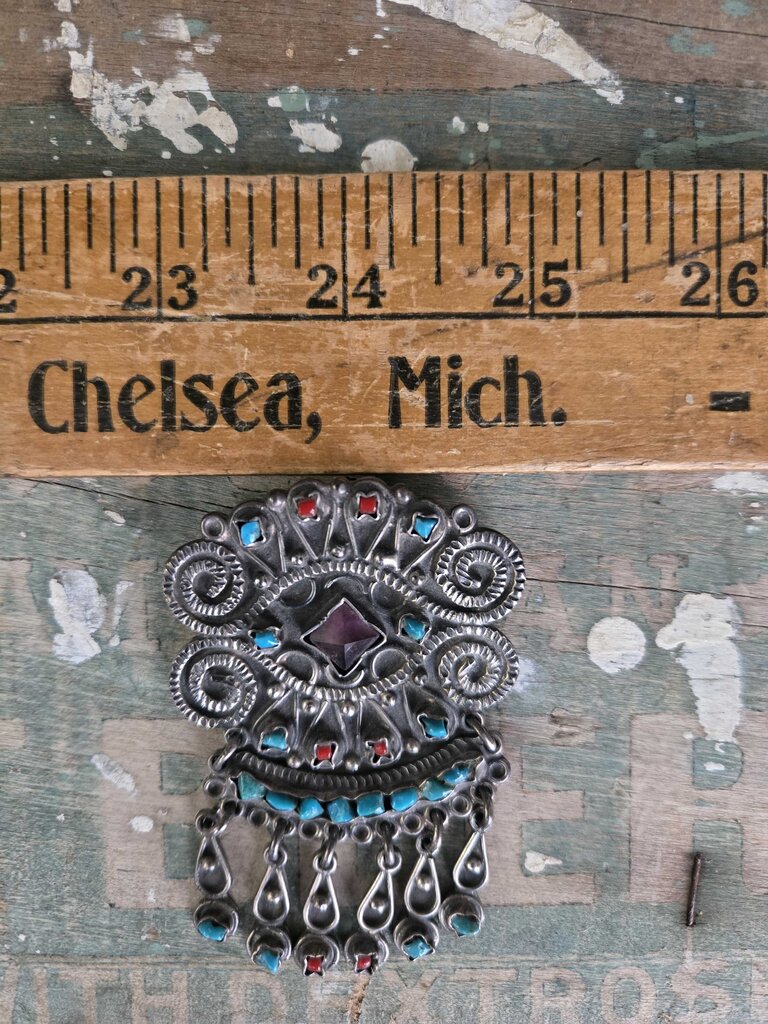 Vintage Sterling Silver Brooch & Pendant
