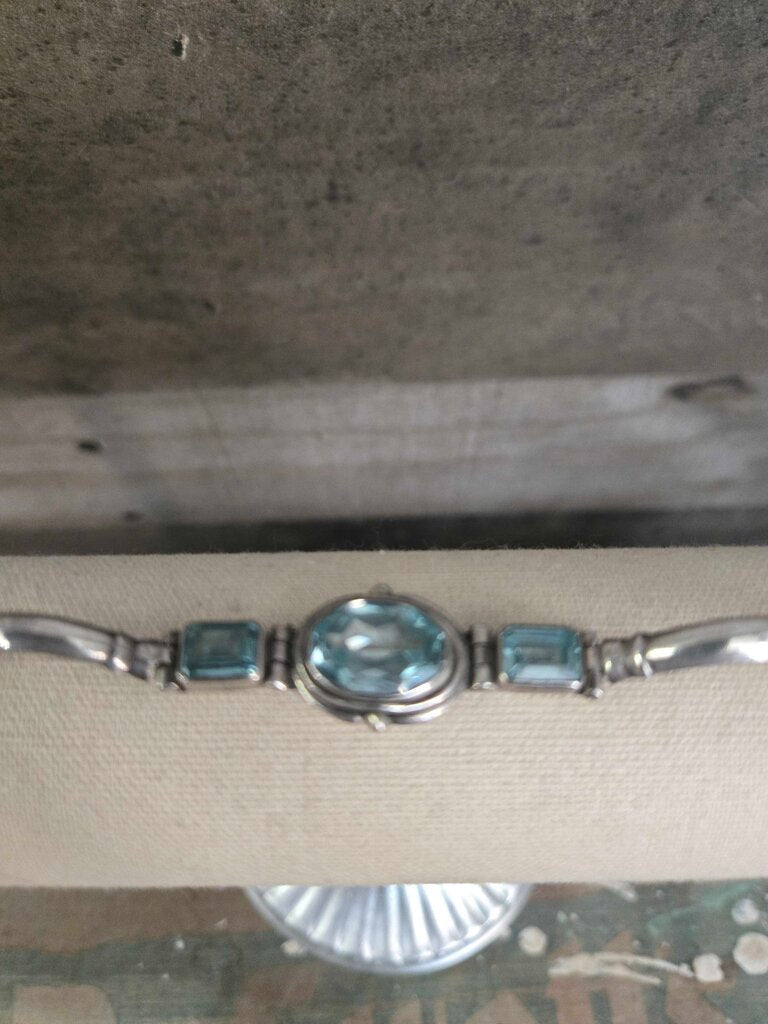 BLue Topaz & Sterling Bracelet