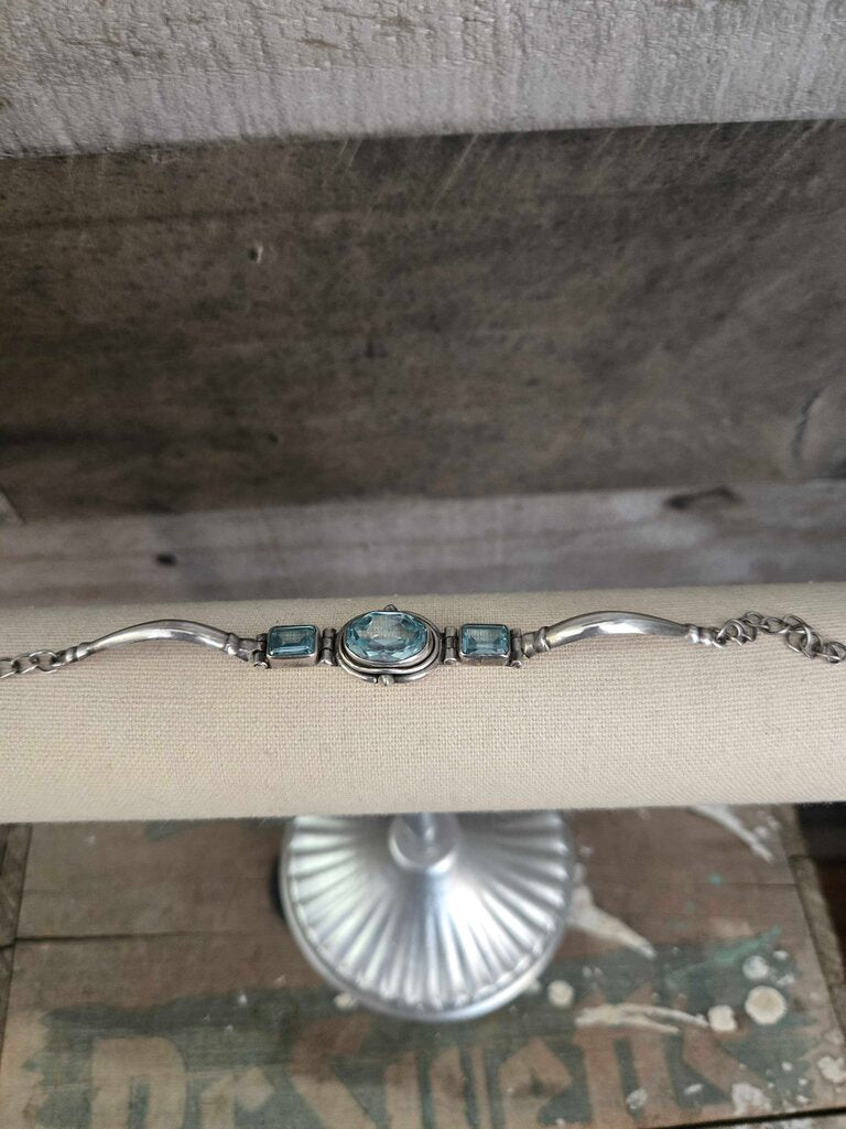 BLue Topaz & Sterling Bracelet
