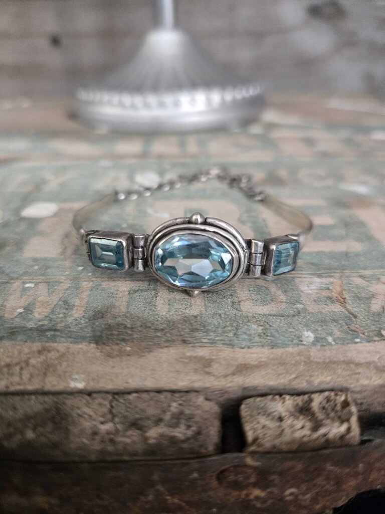 BLue Topaz & Sterling Bracelet