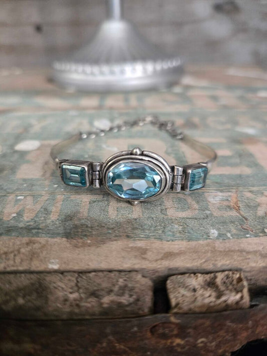 BLue Topaz & Sterling Bracelet