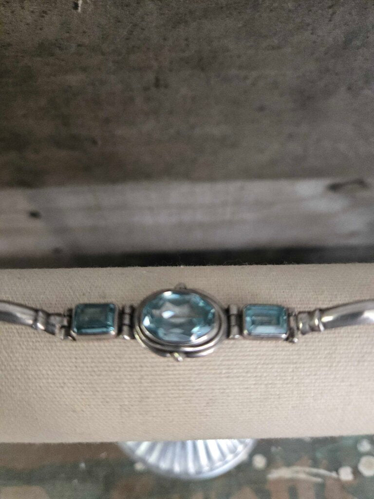 BLue Topaz & Sterling Bracelet