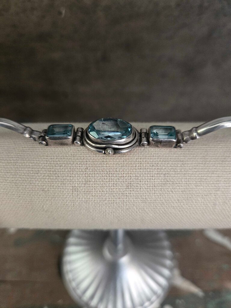 BLue Topaz & Sterling Bracelet