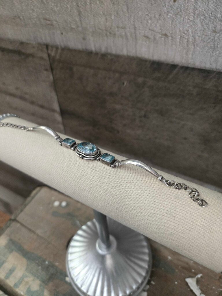 BLue Topaz & Sterling Bracelet