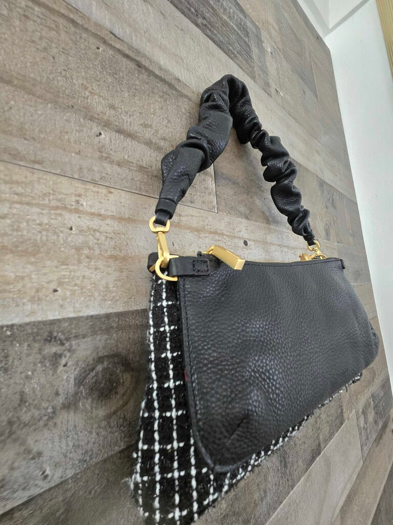 Hammitt Nathan Midnight Trellis & Brushed Gold Handbag