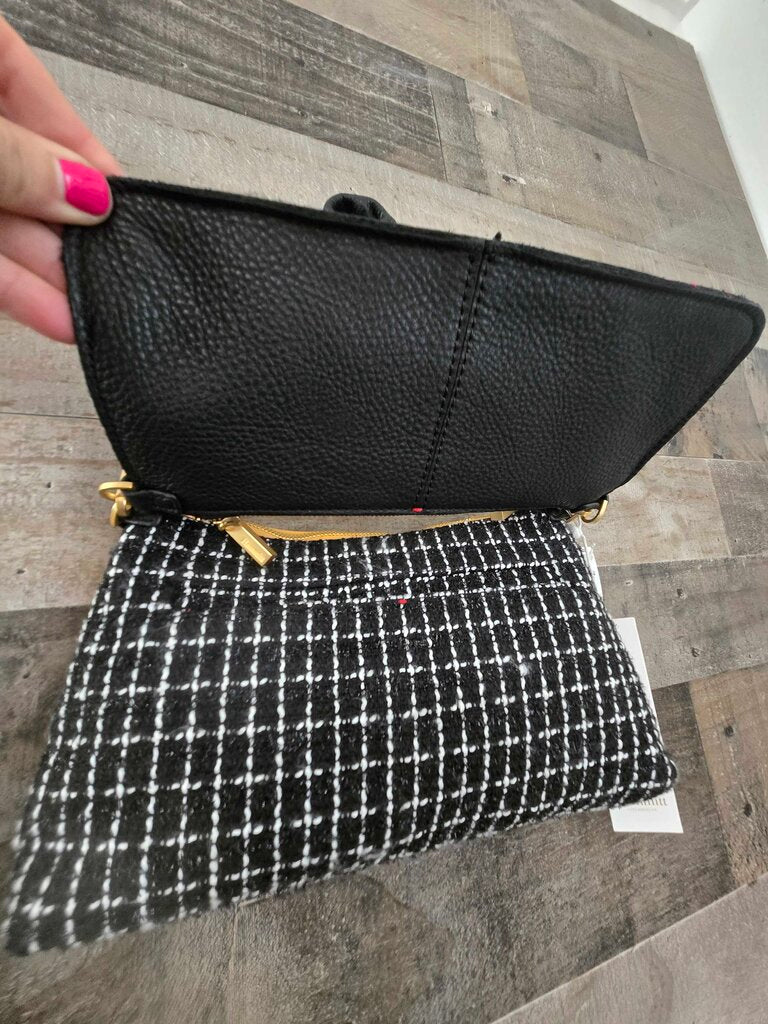 Hammitt Nathan Midnight Trellis & Brushed Gold Handbag