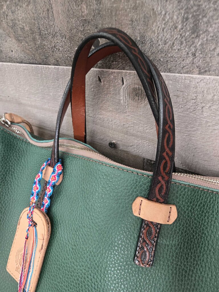 Consuela Embossed Leather Bag