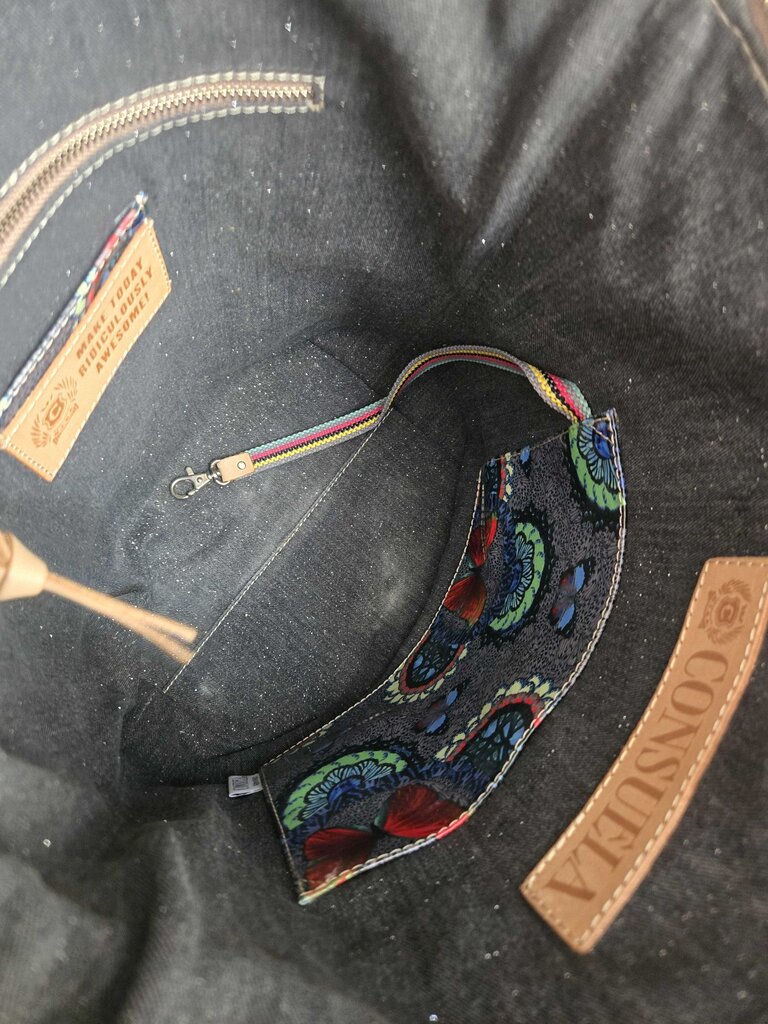 Consuela Embossed Leather Bag