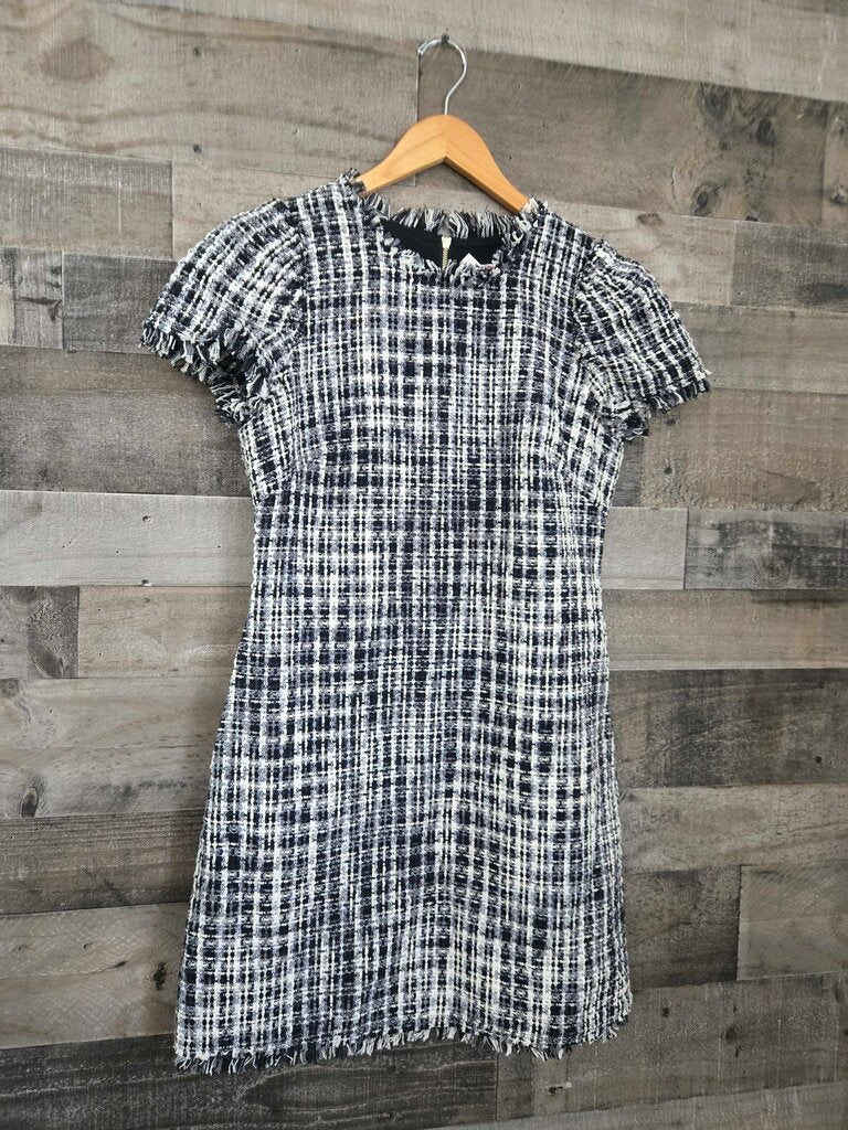 Kate Spade New York Black & White Tweed Fit & Flare Dress Size 4 NWT
