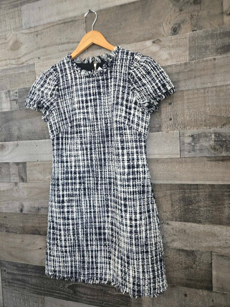 Kate Spade New York Black & White Tweed Fit & Flare Dress Size 4 NWT