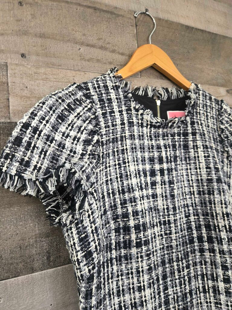 Kate Spade New York Black & White Tweed Fit & Flare Dress Size 4 NWT