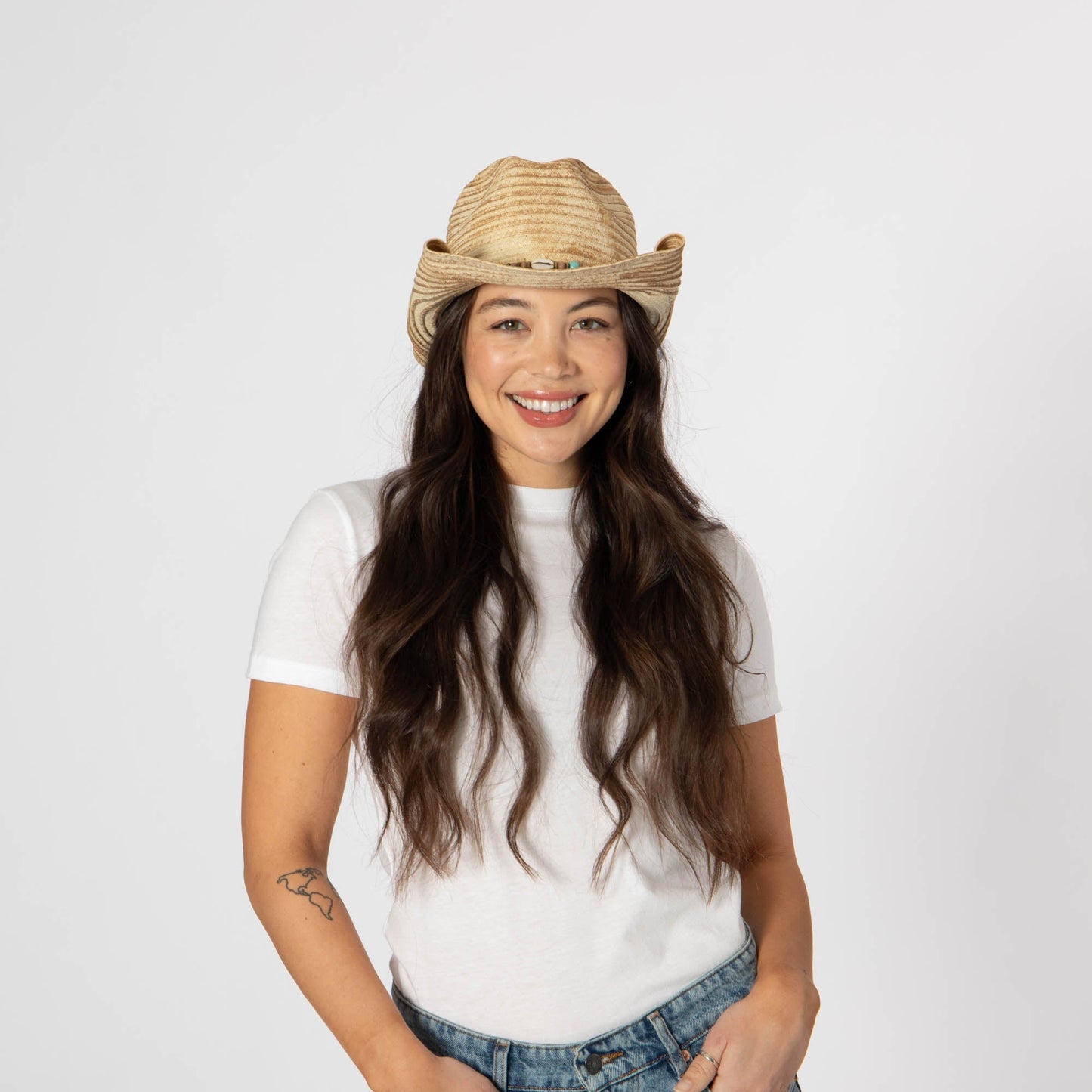 Elena - Cowboy with Rolled Wire Brim Edges