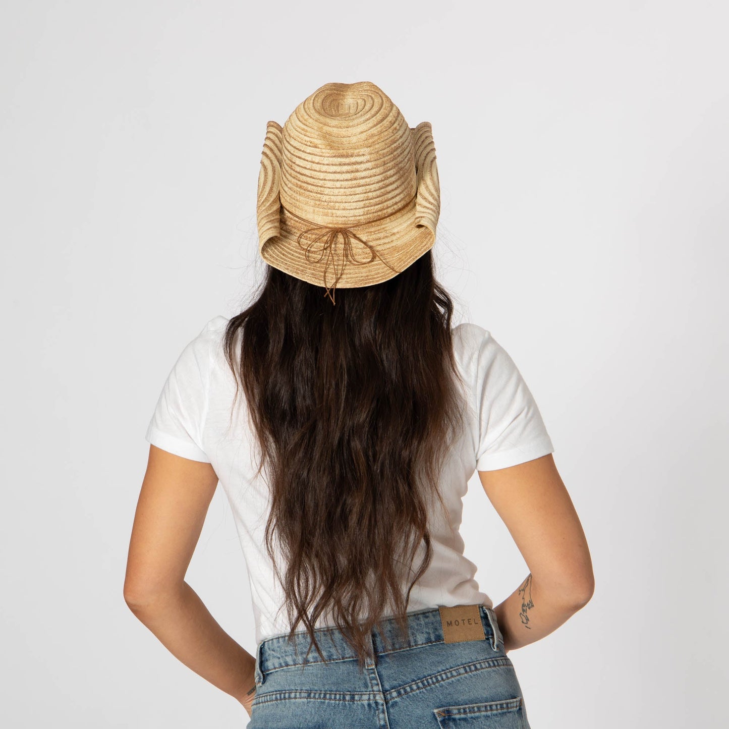Elena - Cowboy with Rolled Wire Brim Edges