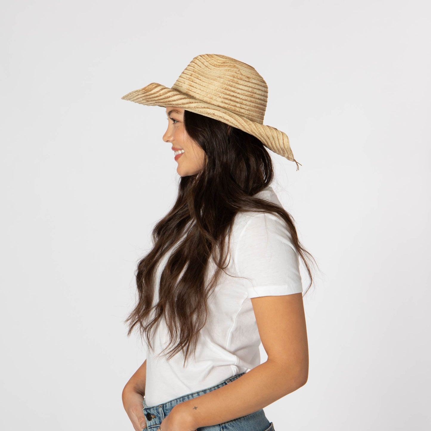 Elena - Cowboy with Rolled Wire Brim Edges