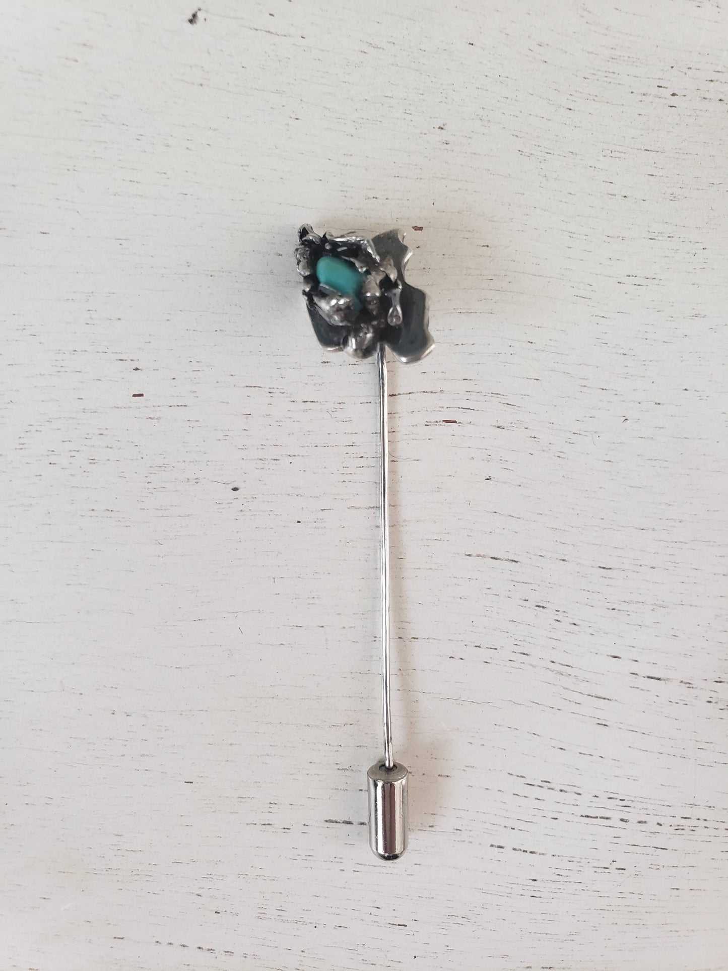 Vintage Sterling & Turquoise Stick Pin