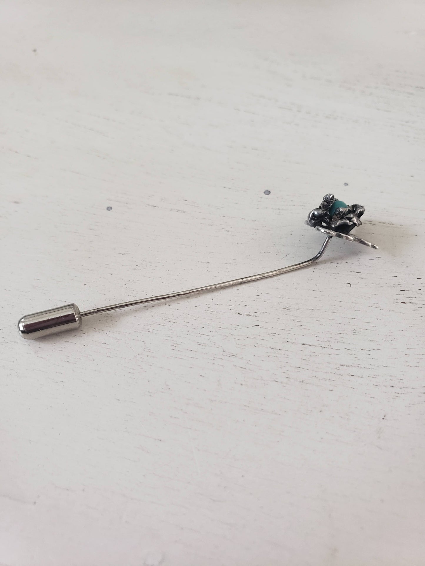Vintage Sterling & Turquoise Stick Pin