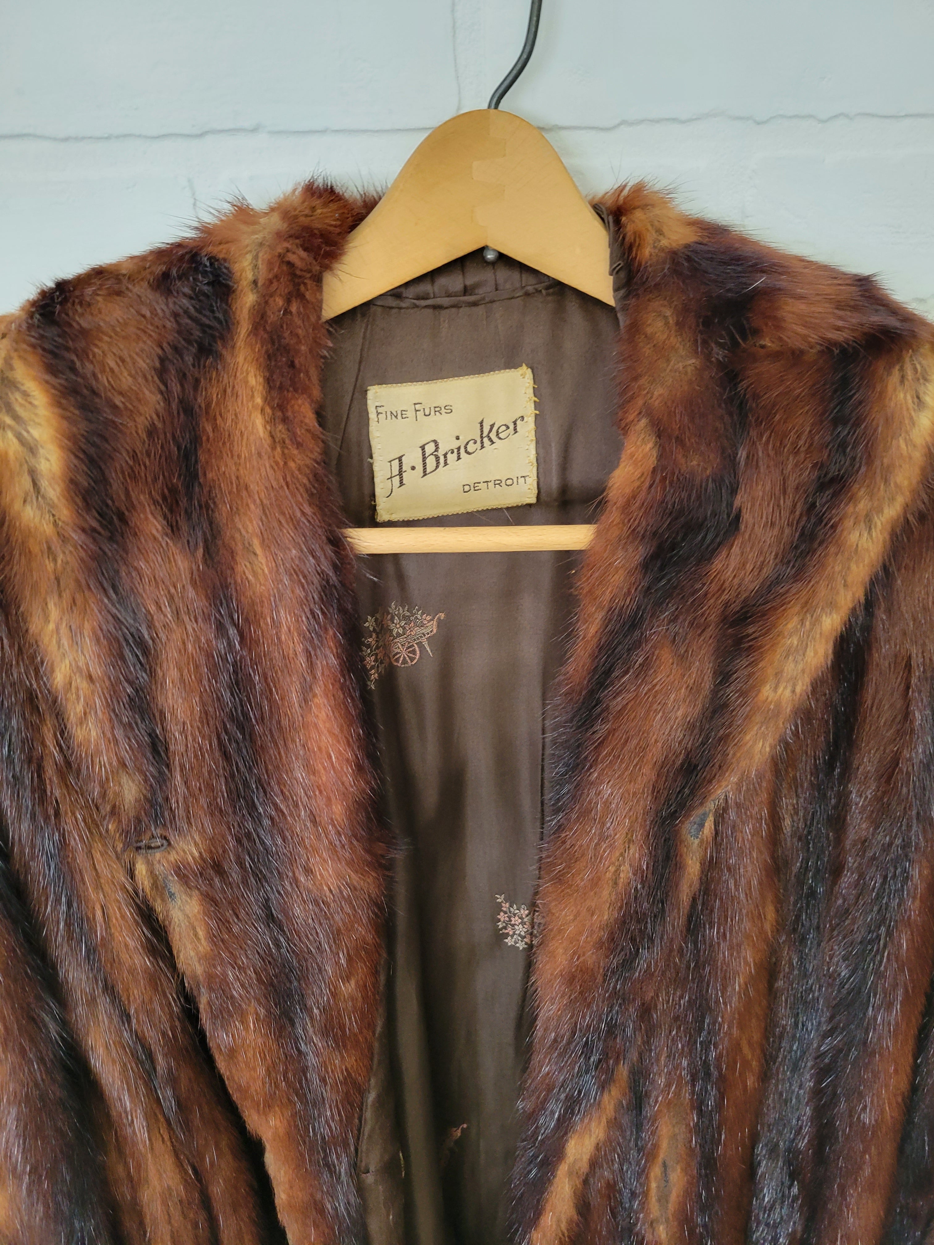 Vintage A. Bricker Detroit Fine Furs