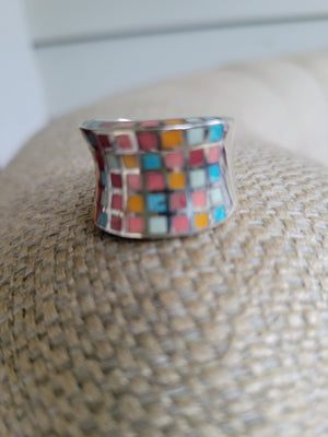 Sterling Silver Mosaic Ring