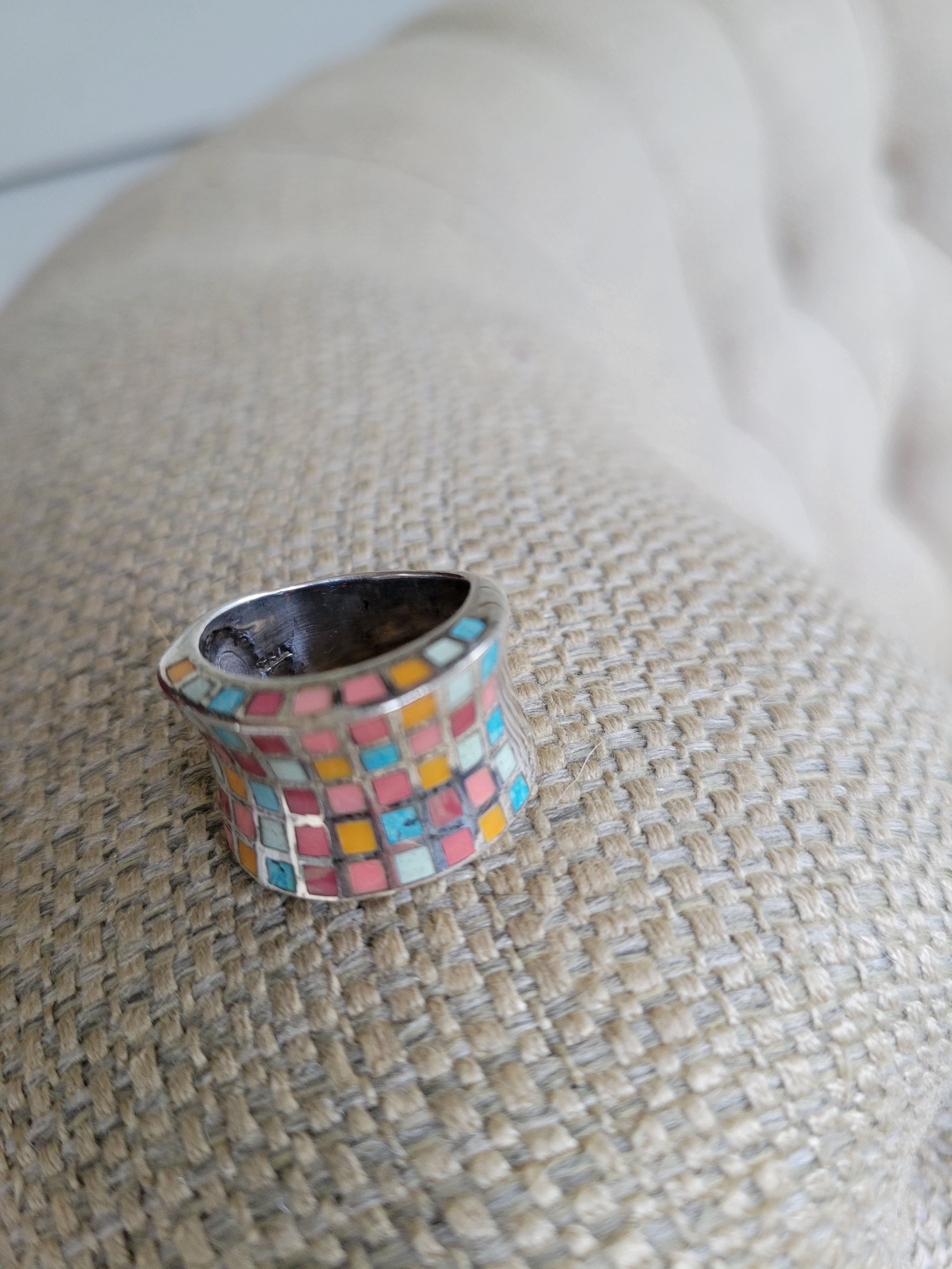 Sterling Silver Mosaic Ring